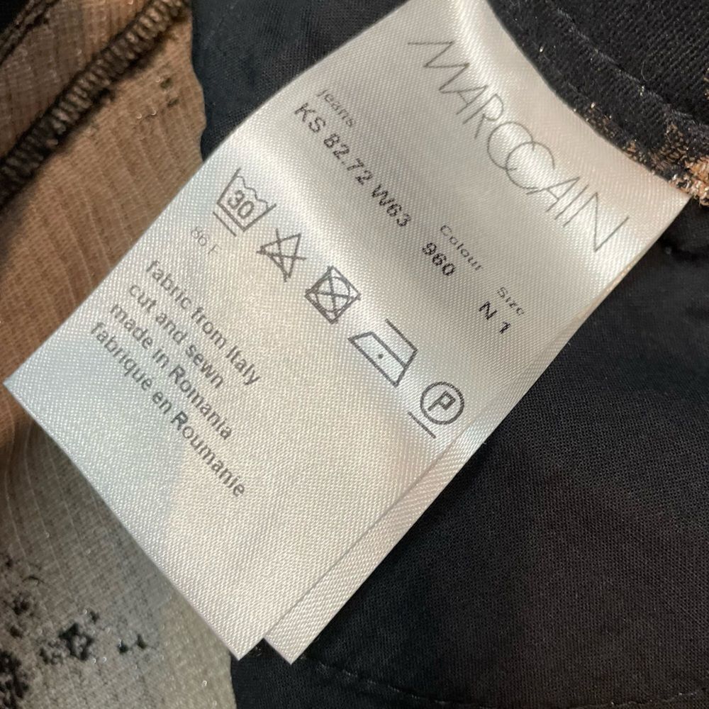 Marc Cain Floral Print Jeans Side Stripes Stretch Skinny Pants Treasure sz 25 - Picture 9 of 9